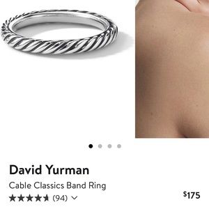 💯% authentic David Yurman cable classics band ring